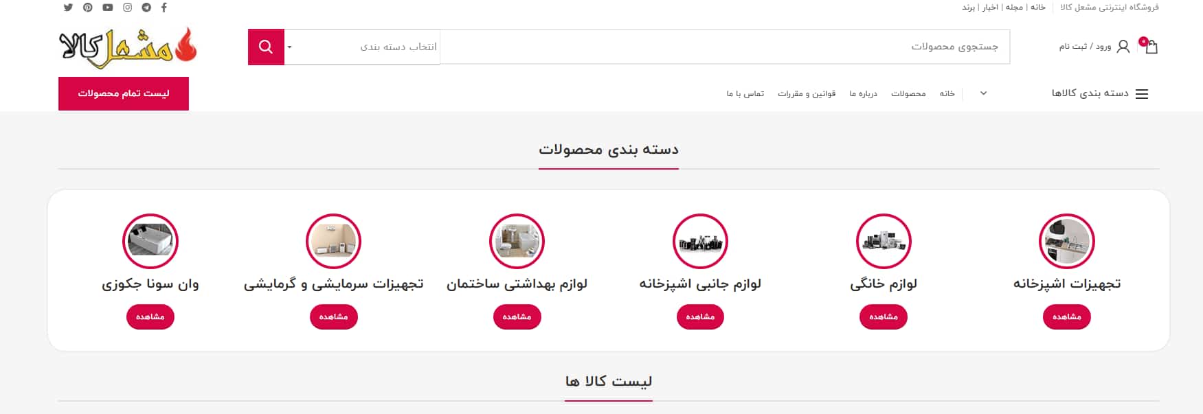 نمایندگی محصولات نیک کالا مشعل